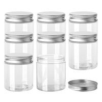 20 sztuk 30/50/60/80/100/120/150ml puste plastikowe przezroczyste pojemniki na kosmetyki pojemnik na kosmetyki wyczyść Jar krem do twarzy próbki Pot pojemnik 1